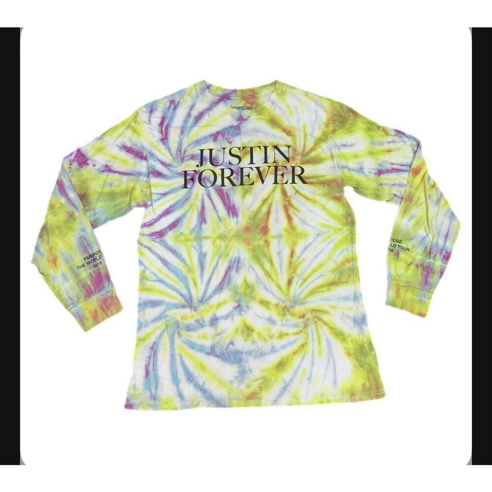 Justin Bieber Purpose World Tour Tie-Dye Long Sleeve